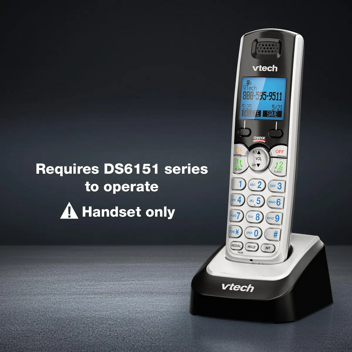 VTech Accessory Handset for DS6151 Series | Cordless, DECT 6.0, Clear Audio, Expandable up to 12 Handsets - view 2