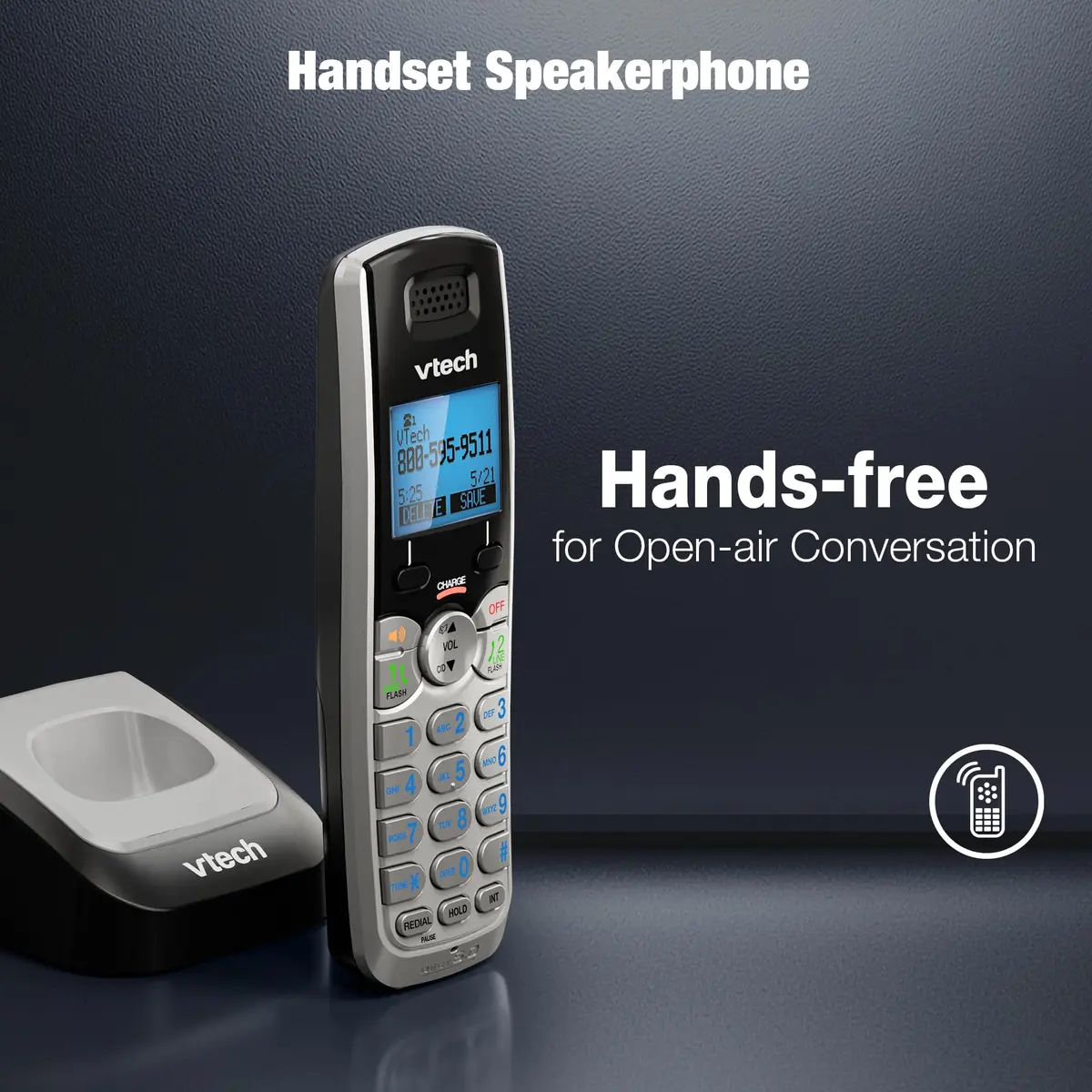 VTech Accessory Handset for DS6151 Series | Cordless, DECT 6.0, Clear Audio, Expandable up to 12 Handsets - view 3
