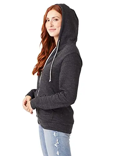 Alternative Men's Rocky Fleece Zip Hoodie, Eco Black, Large - view 4