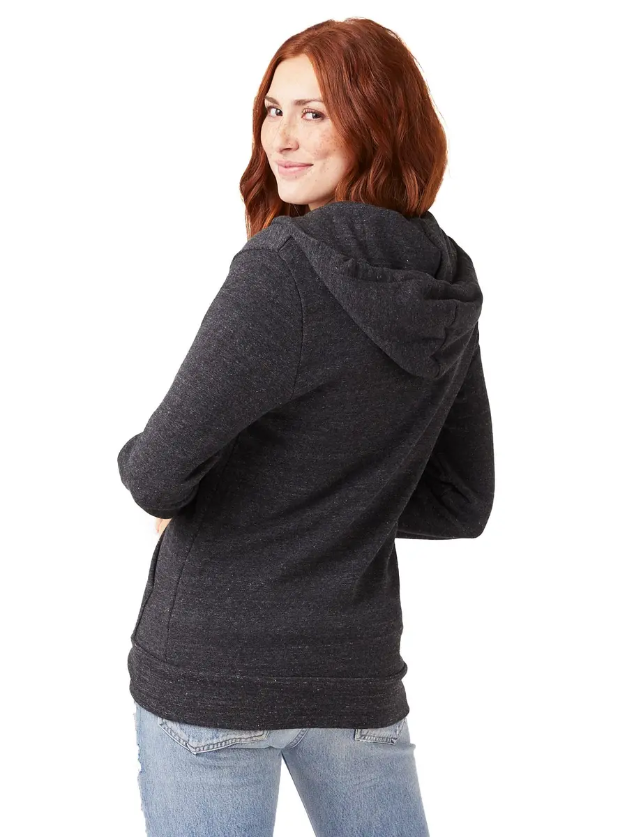 Alternative Men's Rocky Eco-Fleece Zip Hoodie Small | Slim Fit, Eco Black, Unisex - view 2