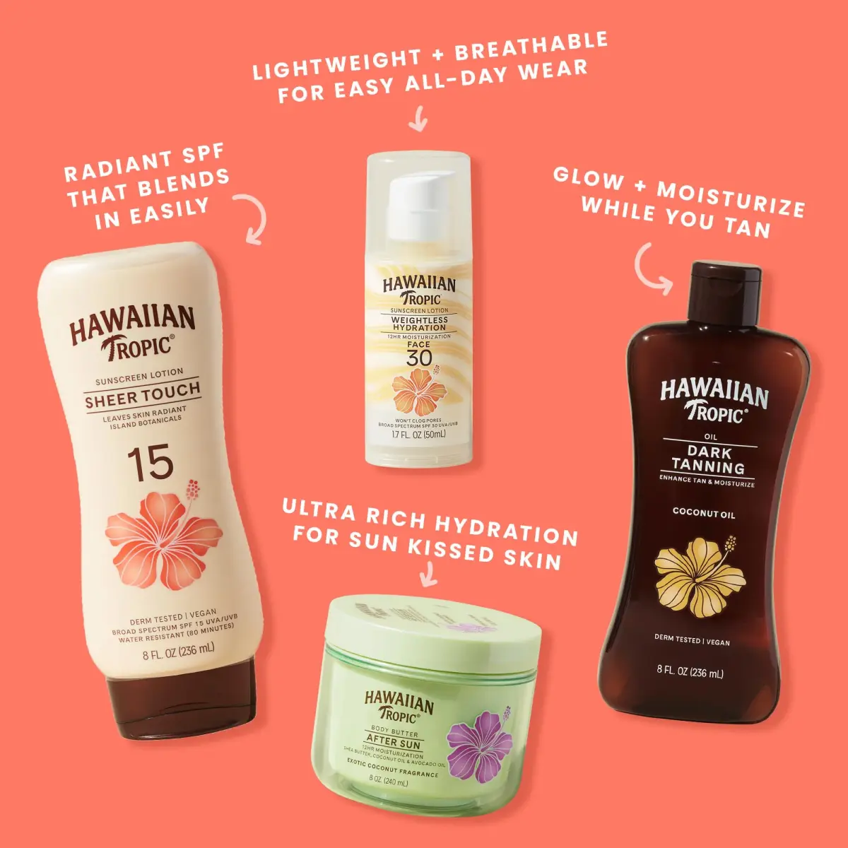 Hawaiian Tropic Sheer Touch SPF 15 Sunscreen Lotion 237ml (8 Fl Oz) | Broad Spectrum UVA/UVB Protection - view 6