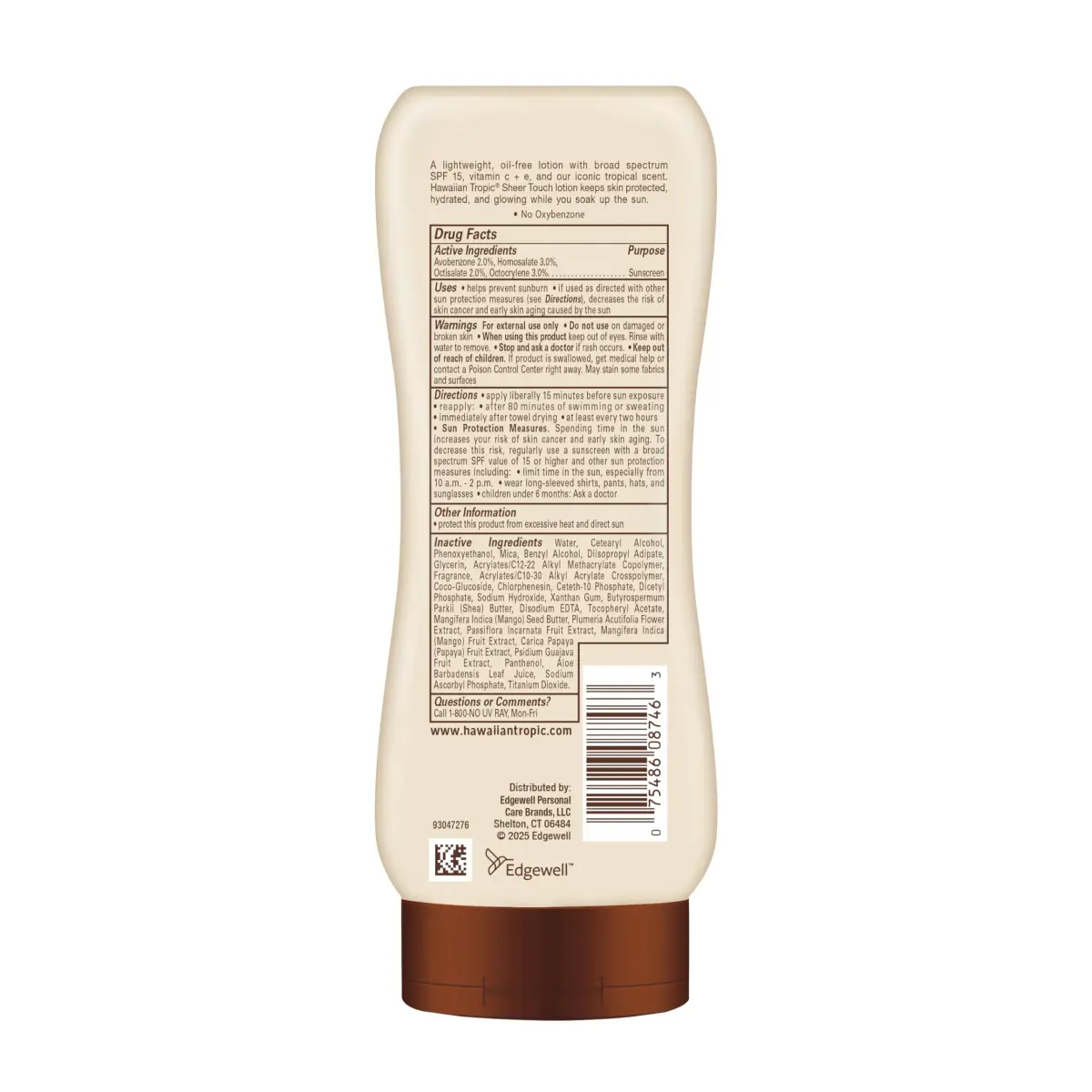 Hawaiian Tropic Sheer Touch SPF 15 Sunscreen Lotion 237ml (8 Fl Oz) | Broad Spectrum UVA/UVB Protection - view 7