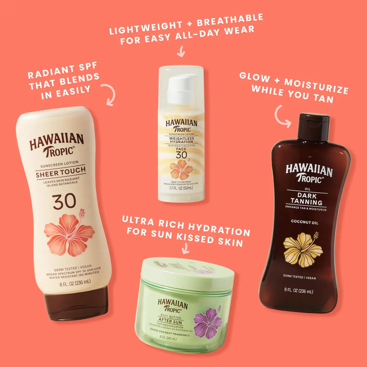 Hawaiian Tropic Sheer Touch Lotion Sunscreen SPF 30, Moisturizing Broad-Spectrum Protection, 237ml (8 Fl Oz) | Island Botanical Suncare - view 6