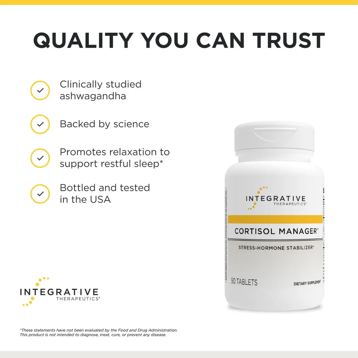 Integrative Therapeutics Cortisol Manager 90 Tablets | Stress Support & Relaxation - view 6
