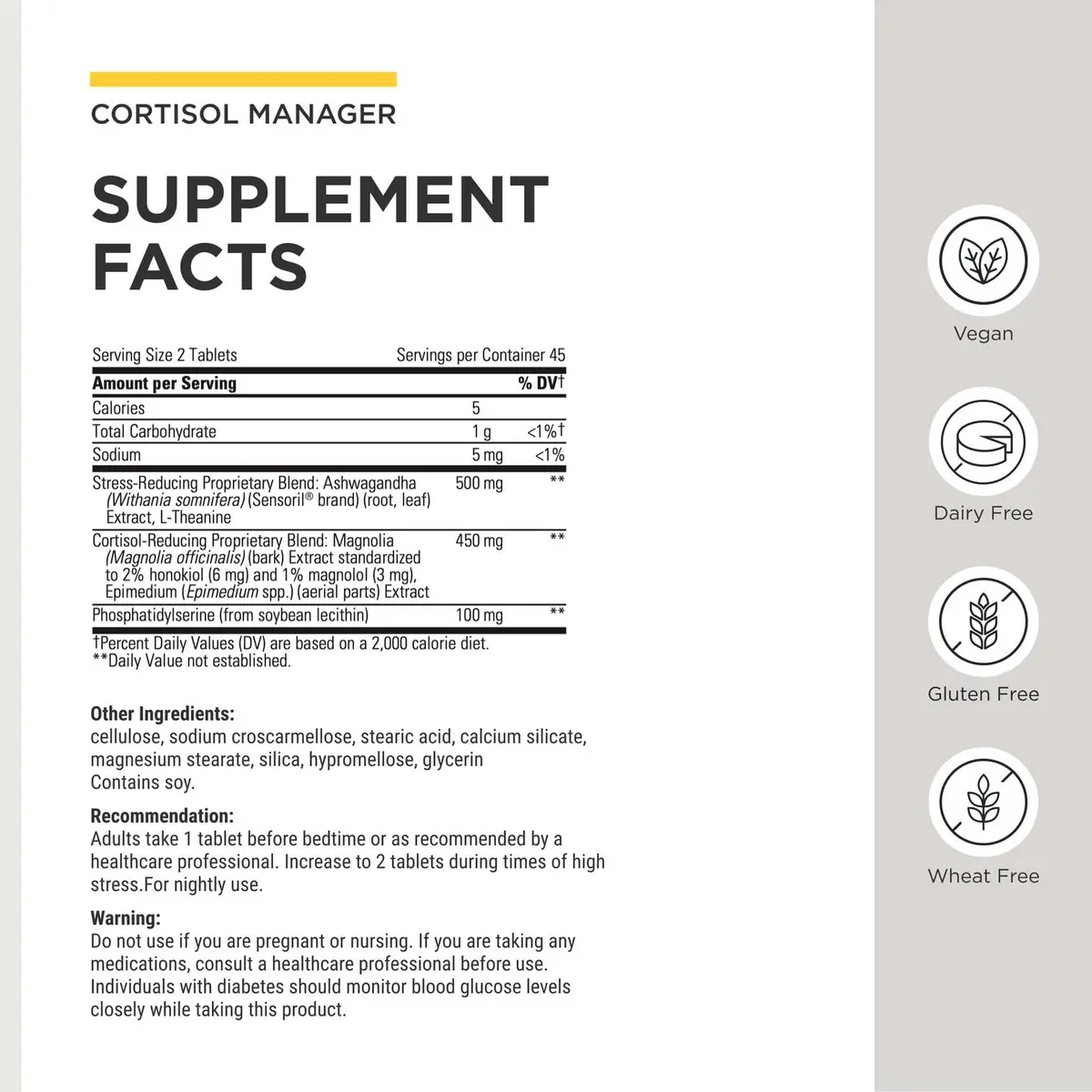 Integrative Therapeutics Cortisol Manager 90 Tablets | Stress Support & Relaxation - view 3