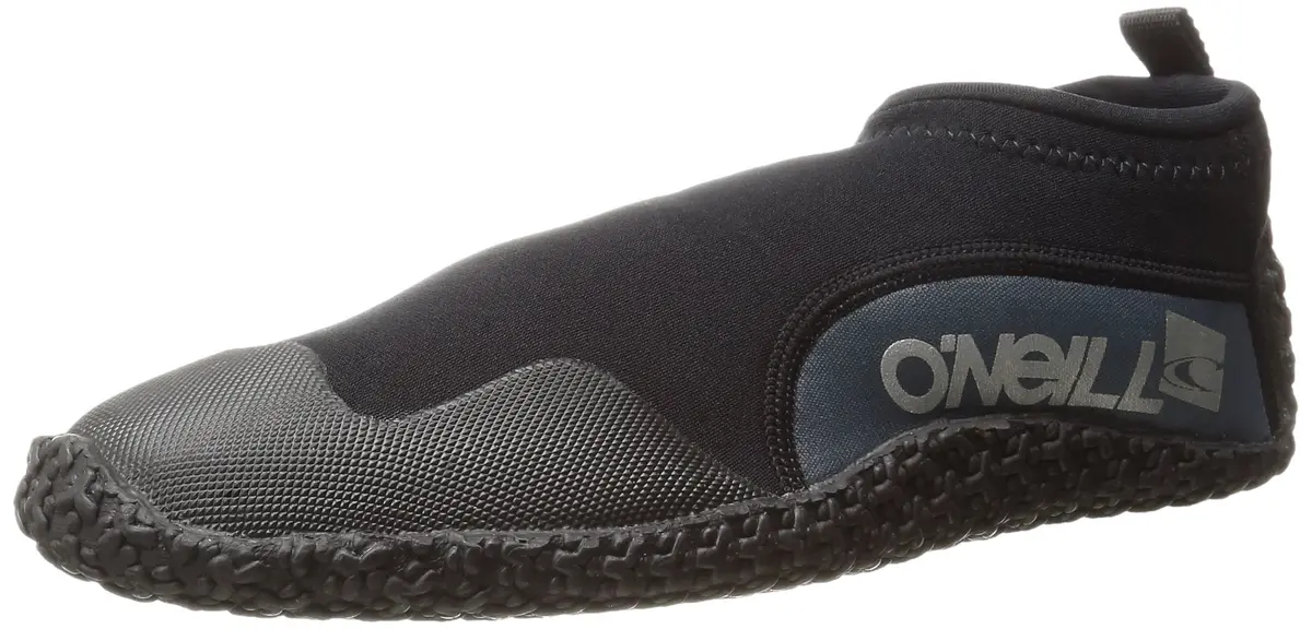 O'Neill Men's Reactor 2mm Wetsuit Reef Boot, Black/Coal, 6 | Lightweight neoprene for water sports - main product image
