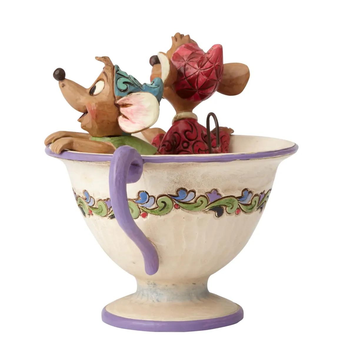Enesco Disney Traditions Jim Shore Jaq and Gus Teacup Figurine 10.8 cm (4.25 Inch) | Hand-Painted Stone Resin Collectible - view 2