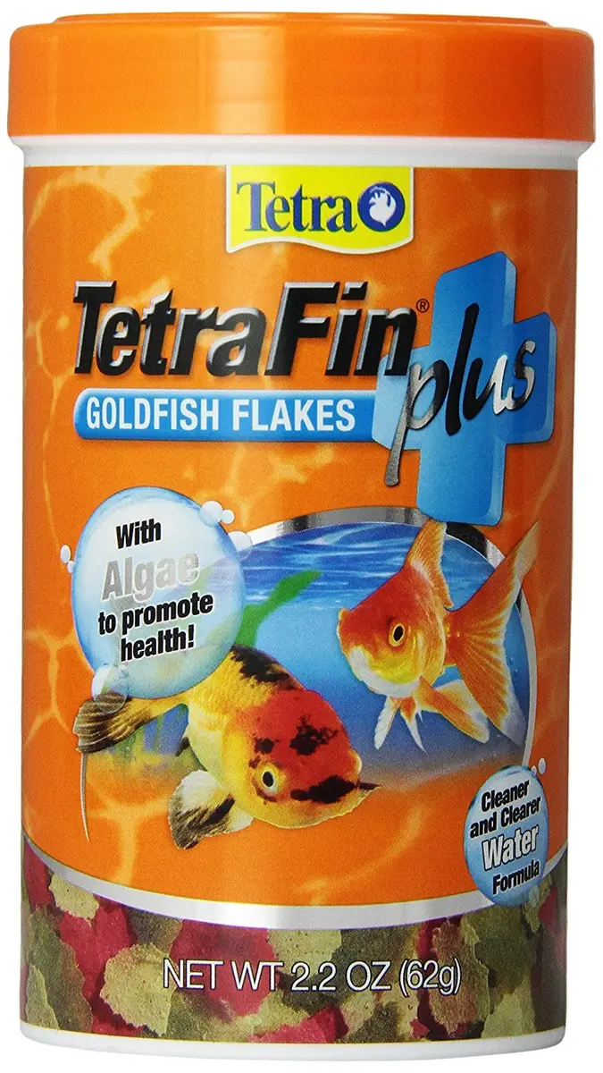 Tetra TetraFin Plus Goldfish Flakes Fish Food with Algae, 2.2 oz | Supports Color & Digestibility - main product image