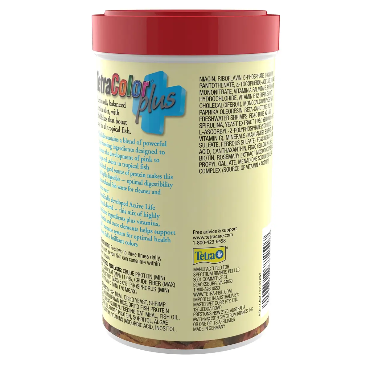 Tetra TetraColor Plus Tropical Fish Food Flakes 2.2 oz | Color-Boosting, Digestible, Balanced Nutrition - view 2