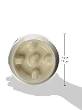 Dogit Dog Bowl Slow Feeder for Wet or Dry Dog Food | Anti-Gulping, White, S - view 4