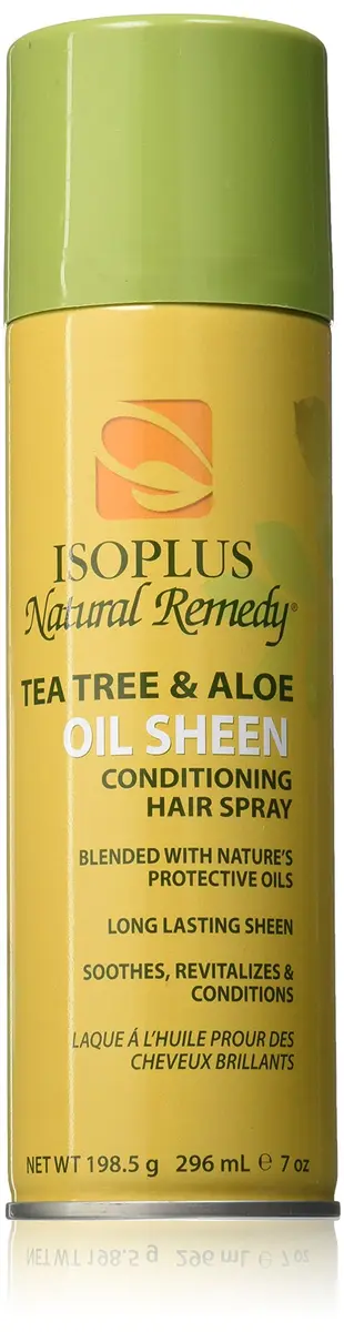 Isoplus Natural Remedy Tea Tree & Aloe Oil Sheen Conditioning Hair Spray 207ml (7 Oz) | Protects Against Breakage - main product image