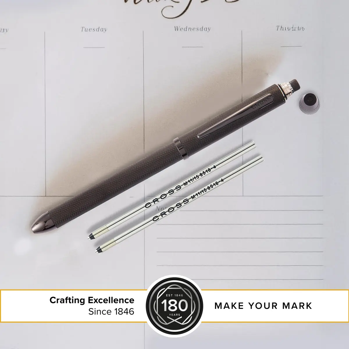 Cross Mini Ballpoint Pen Refill Black Medium Point | Precise, Fade-Resistant, Heirloom Quality - view 3