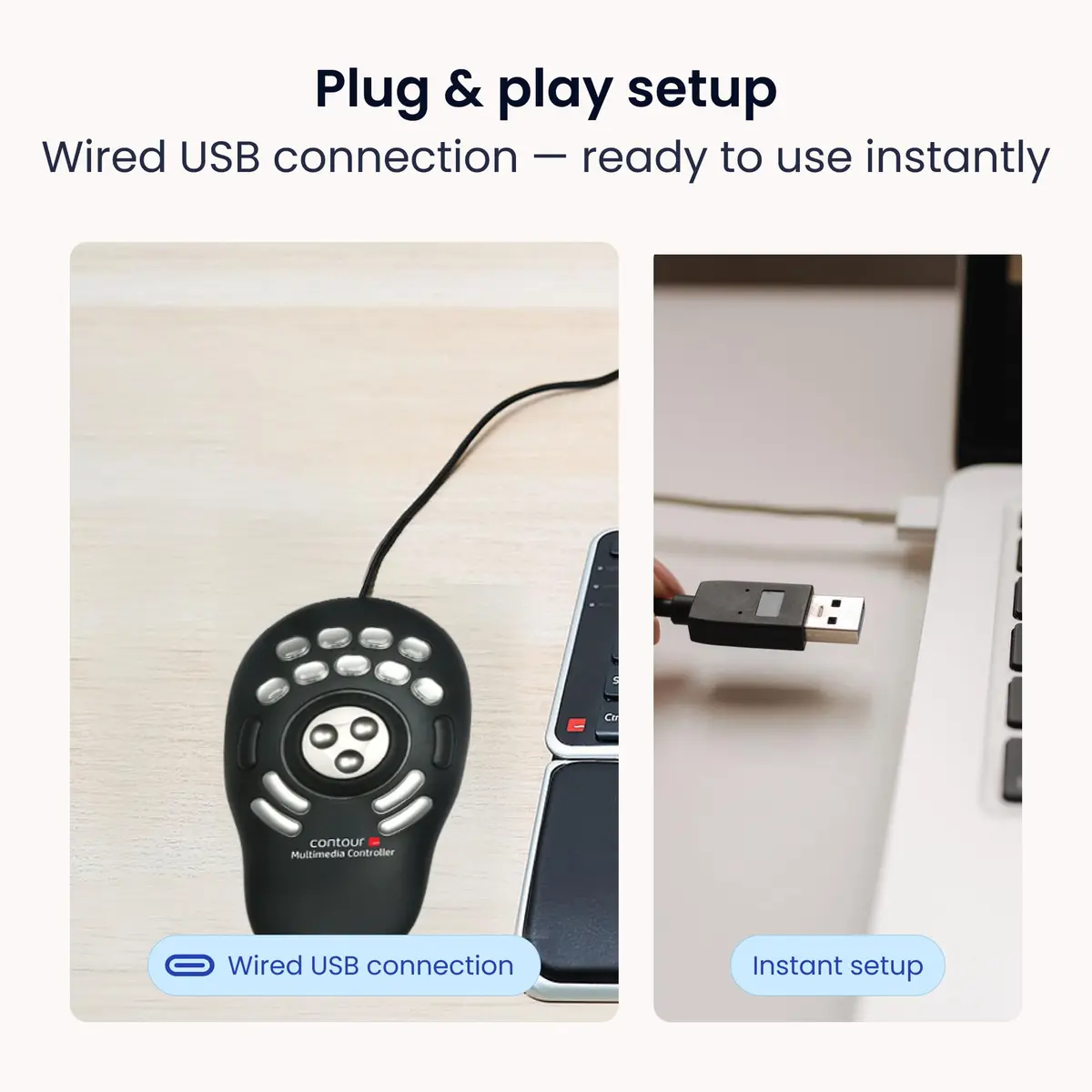 Contour ShuttlePRO v2 Multimedia Controller with Jog Wheel & 15 Programmable Buttons | Black, 13.1cm (5.16in) x 24.5cm (9.65in) x 5.2cm (2.05in) - view 9