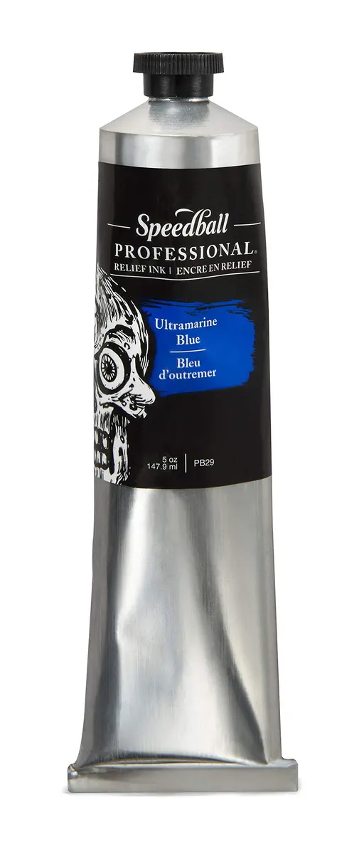 Speedball Relief Ink Ultramarine Blue 5 fl oz | Oil-Based, Water-Miscible, Professional Quality - main product image