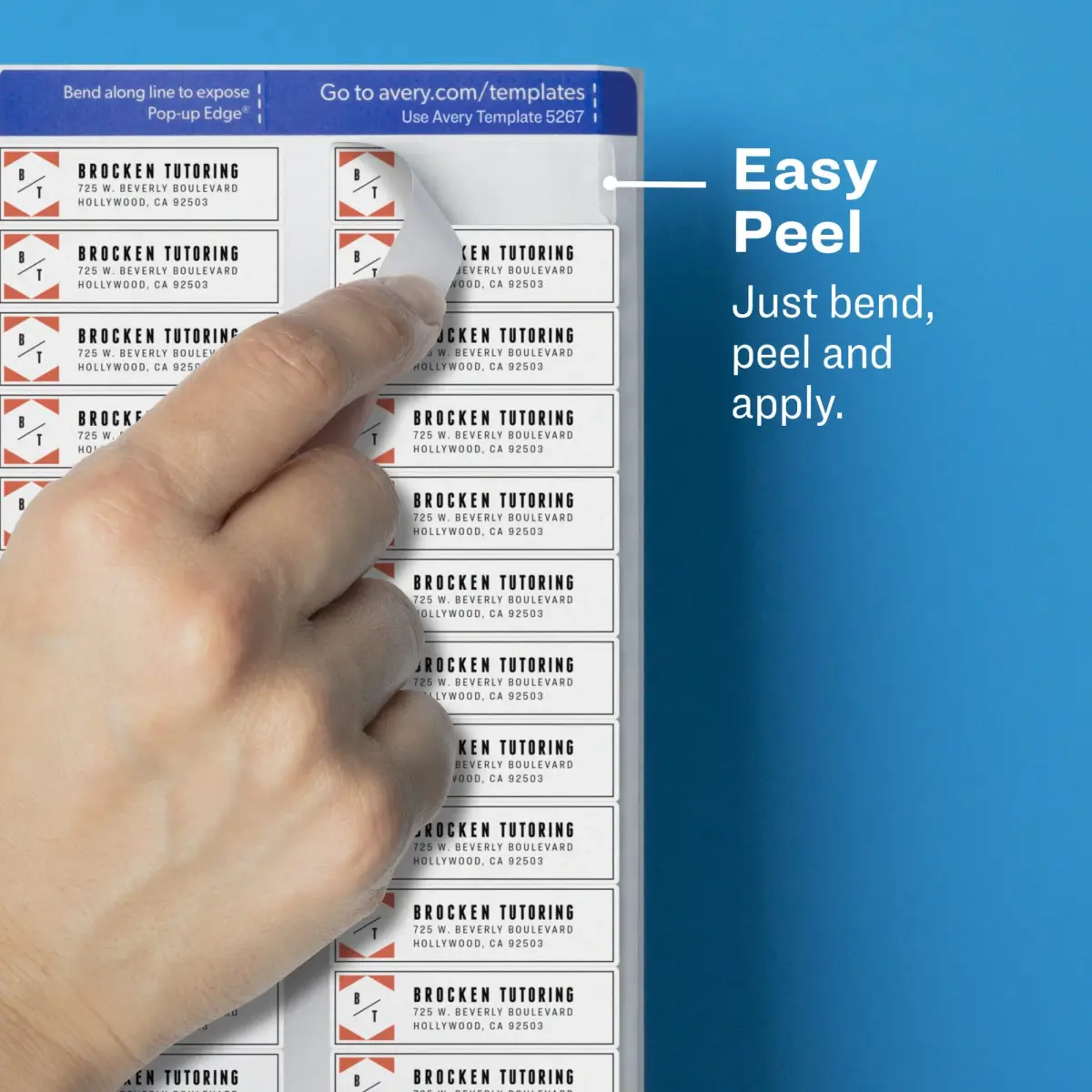Avery Matte Clear Return Address Labels 0.5" x 1.75" (800 Labels) | Sure Feed Technology - view 3
