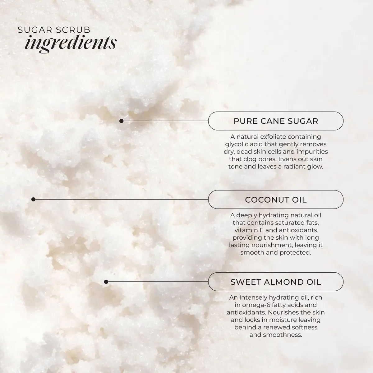 LALICIOUS Sugar Tiare Flower Exfoliating Body Scrub 16oz | Moisturizing Whipped Exfoliator for Sensitive Skin - view 5