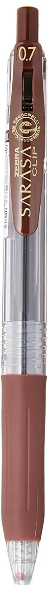 Zebra Sarasa Clip Gel Pen 0.7 mm Brown | Smooth Ink Flow Writing Instrument - main product image