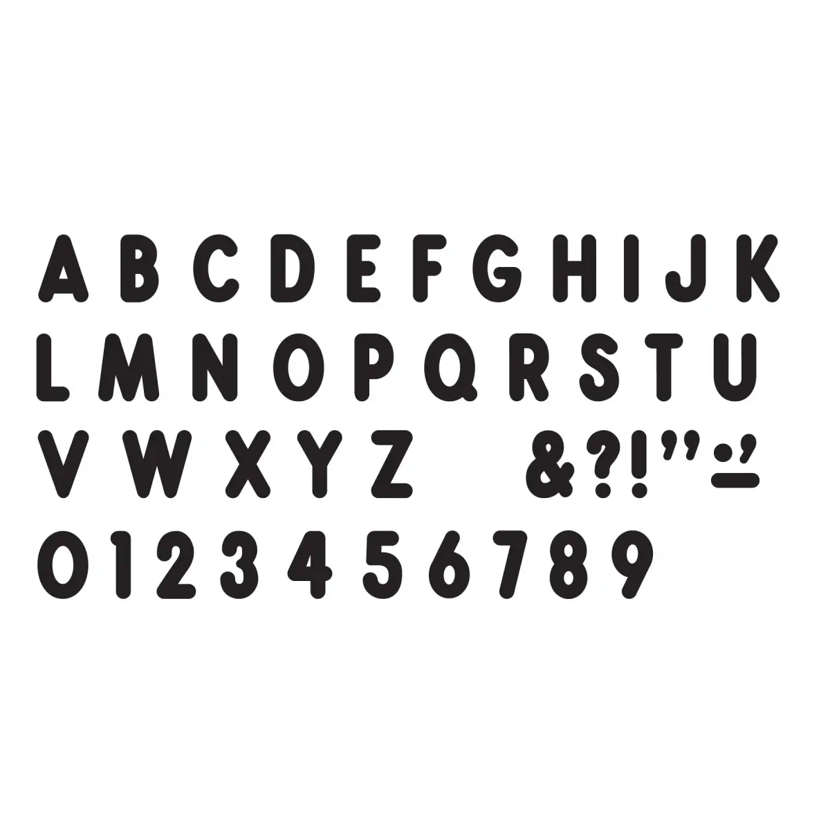 Trend Enterprises Black 7-Inch Uppercase Letters | 105-Piece Bulletin Board Decor Set - view 2