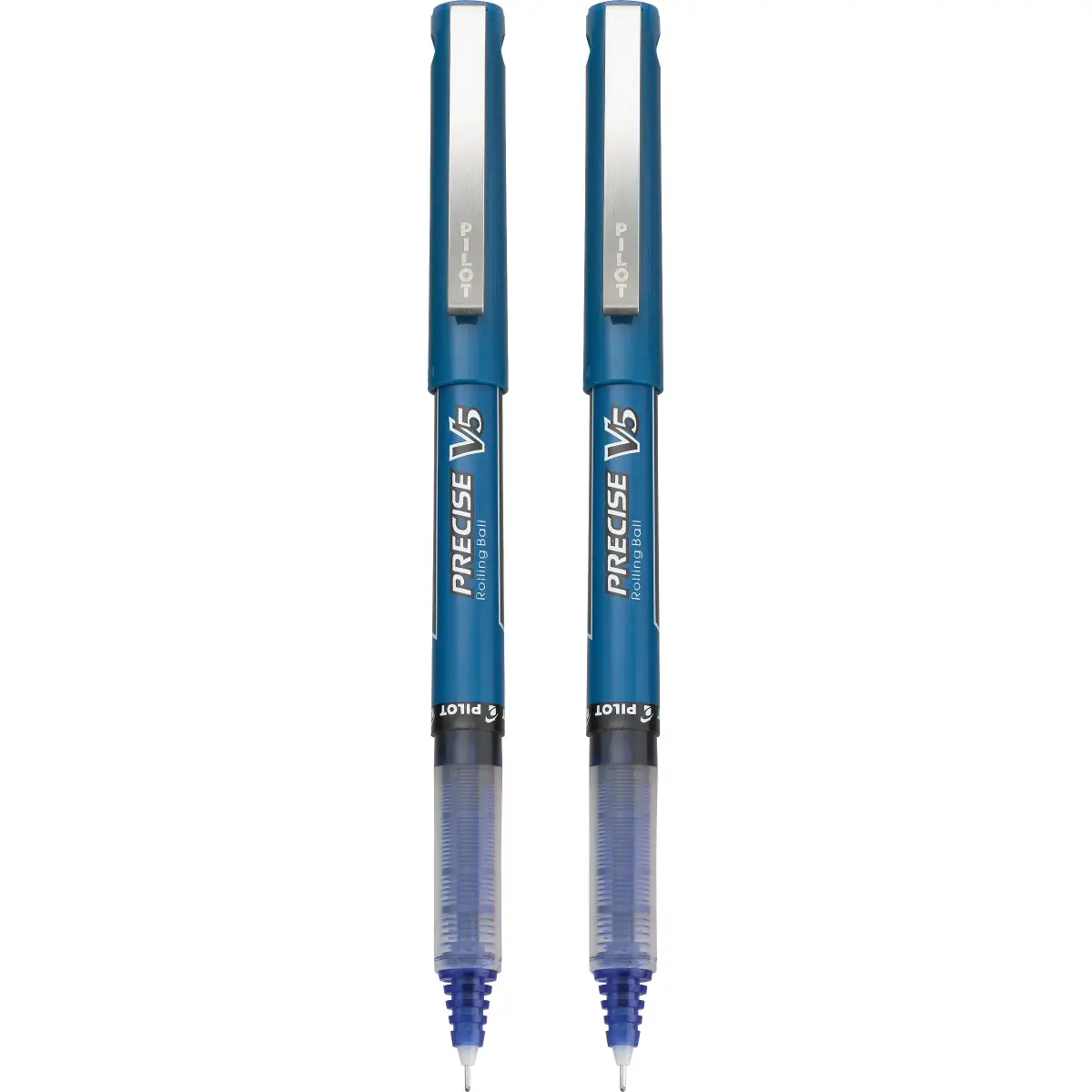 PILOT Precise V5 Stick Rolling Ball Pens, Extra Fine Point (0.5mm) Blue Ink, 2-Pack | Smooth Ink Flow for Students & Office - view 3