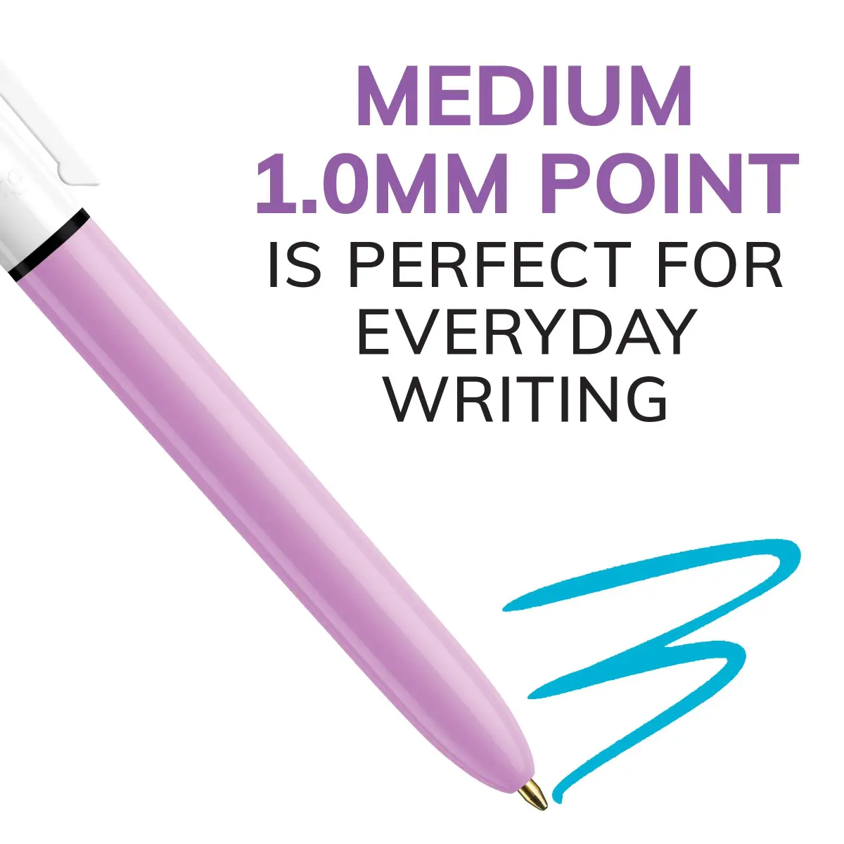 BIC 4 Color Fashion Retractable Ballpoint Pens, Assorted Ink, 2-Count | Smooth Writing for Students & Professionals - view 4