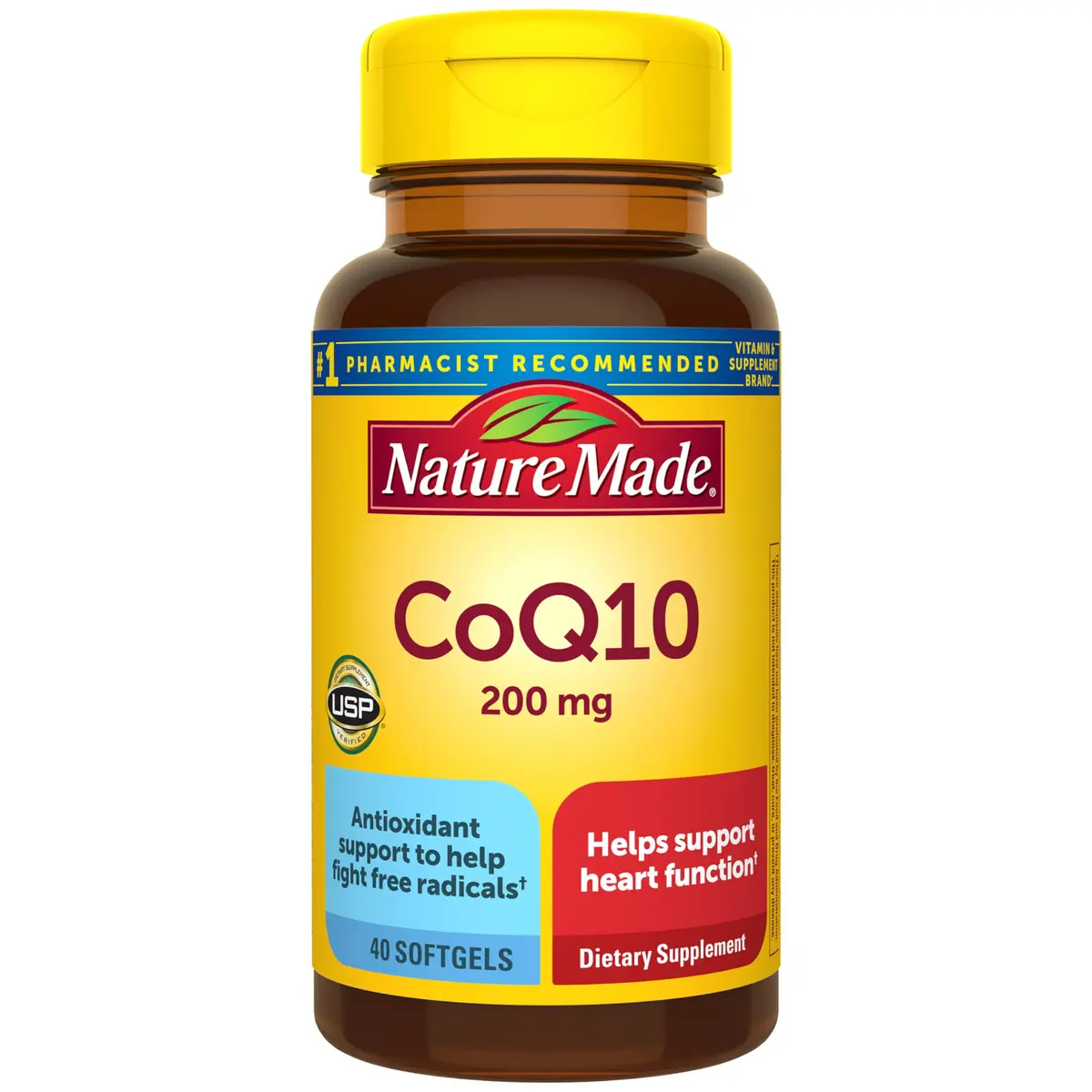 Nature Made CoQ10 200mg Softgels | Heart & Cellular Energy Support, 40 Softgels - main product image