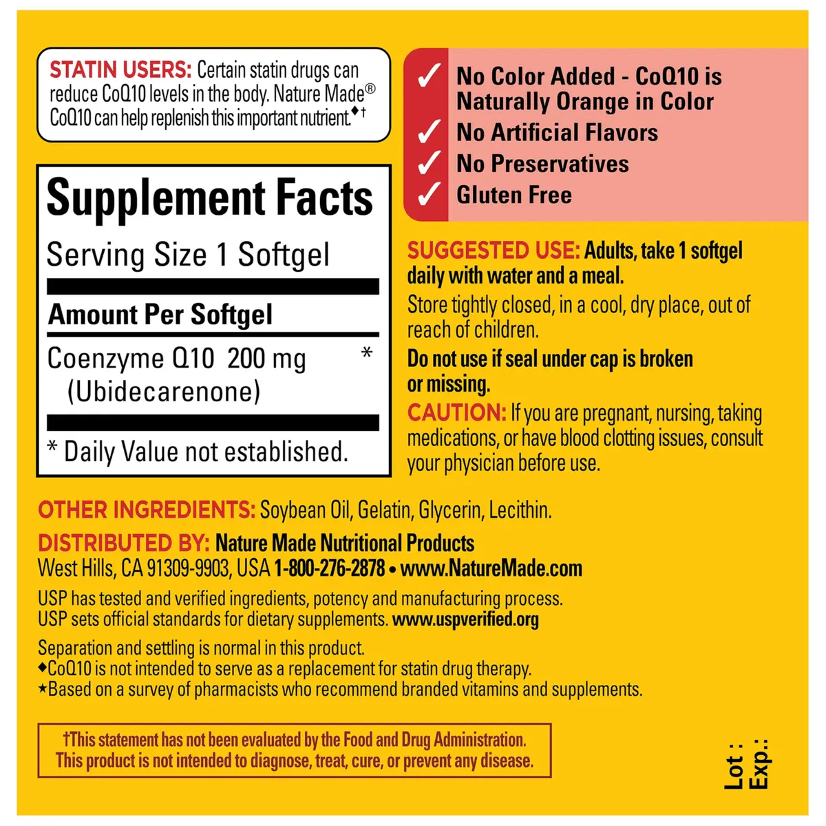 Nature Made CoQ10 200mg Softgels | Heart & Cellular Energy Support, 40 Softgels - view 7