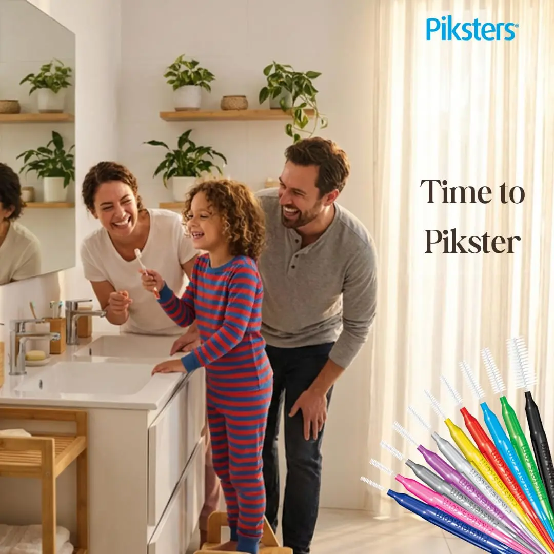 Piksters Interdental Brush Size 4 Red 10 Pack | Bristles Clean Between Teeth Effectively - view 5