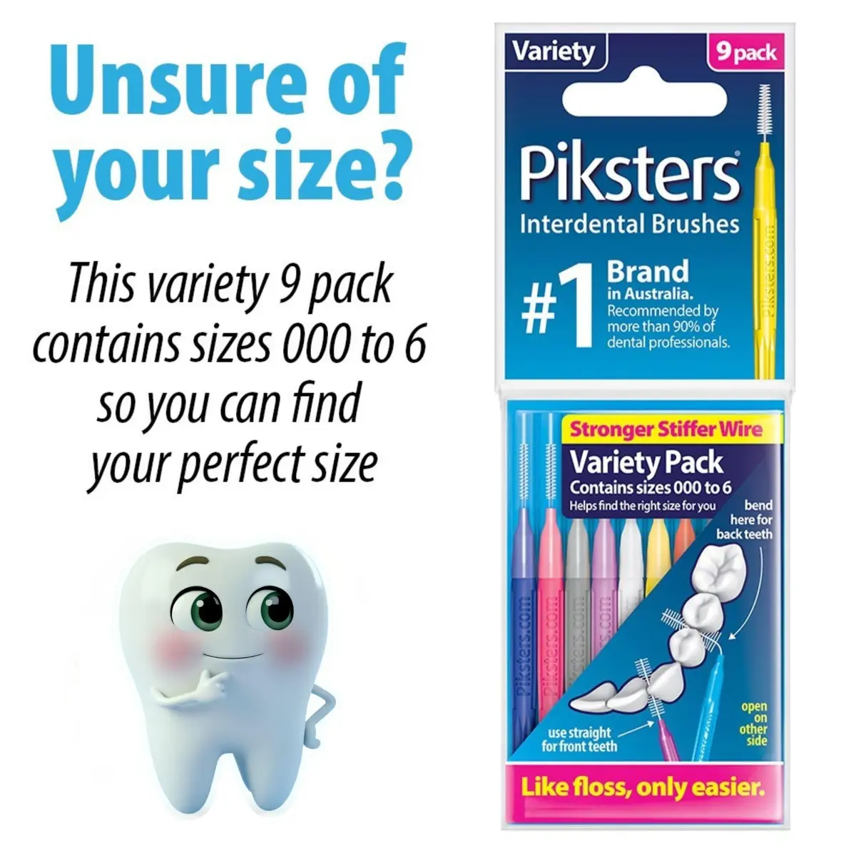 Piksters Interdental Brush Size 4 Red 10 Pack | Bristles Clean Between Teeth Effectively - view 9