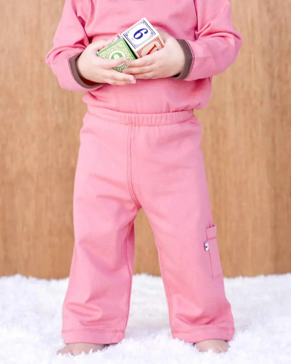 Babysoy Baby Girls' Soft Cozy Pants Blossom 18-24 Months | Ultra-Soft & Comfortable Winter Bottoms - view 5
