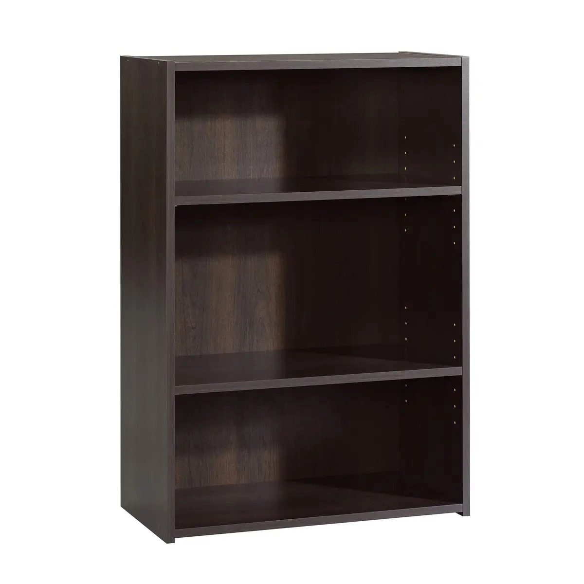 Sauder Beginnings 3-Shelf Bookcase in Med Wood Finish | Adjustable Shelves & Stylish Design - main product image