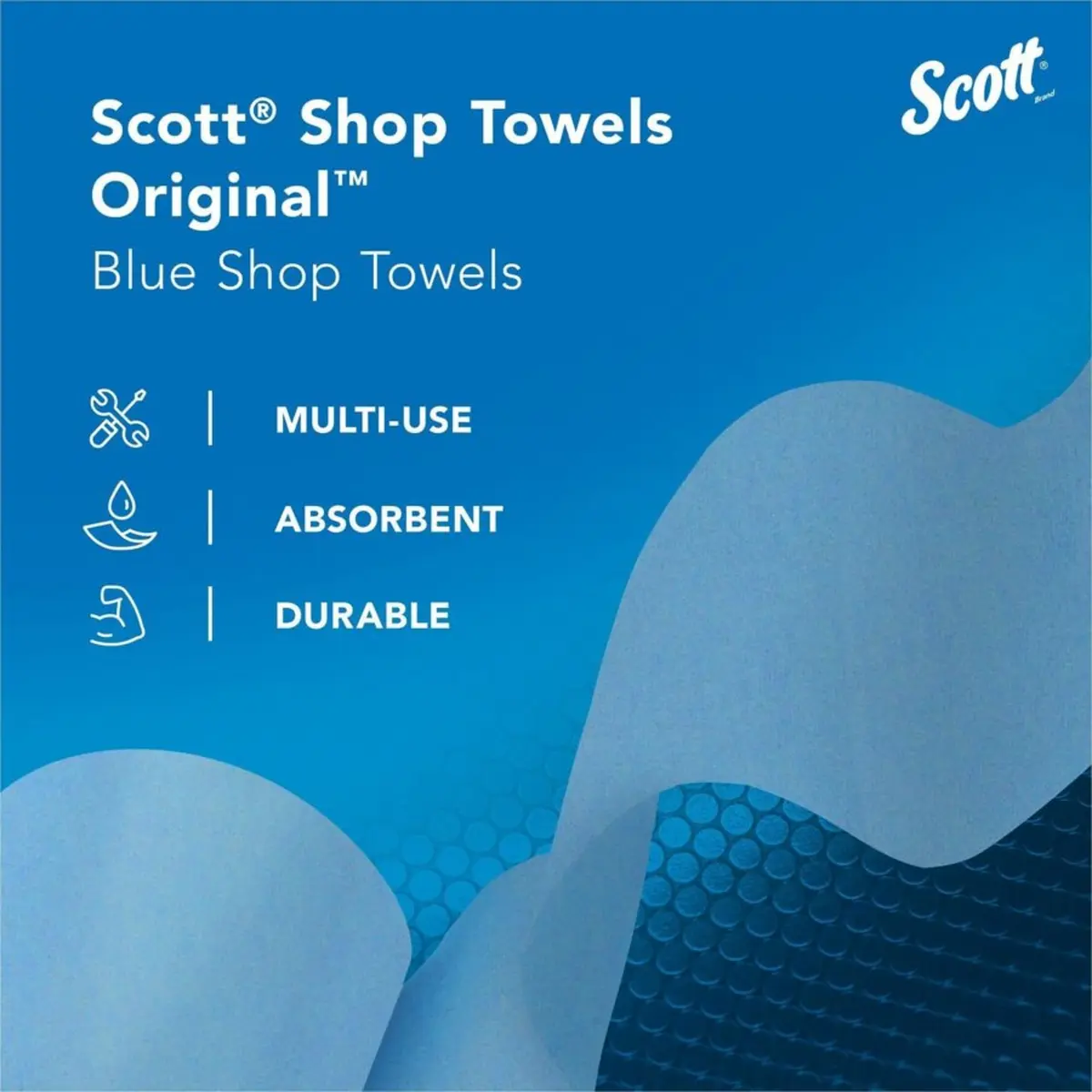 Scott Shop Towels Original Blue 660 Towels (12 Rolls, 55 Sheets/Roll) | High Absorbent & Durable Paper Towels - view 5