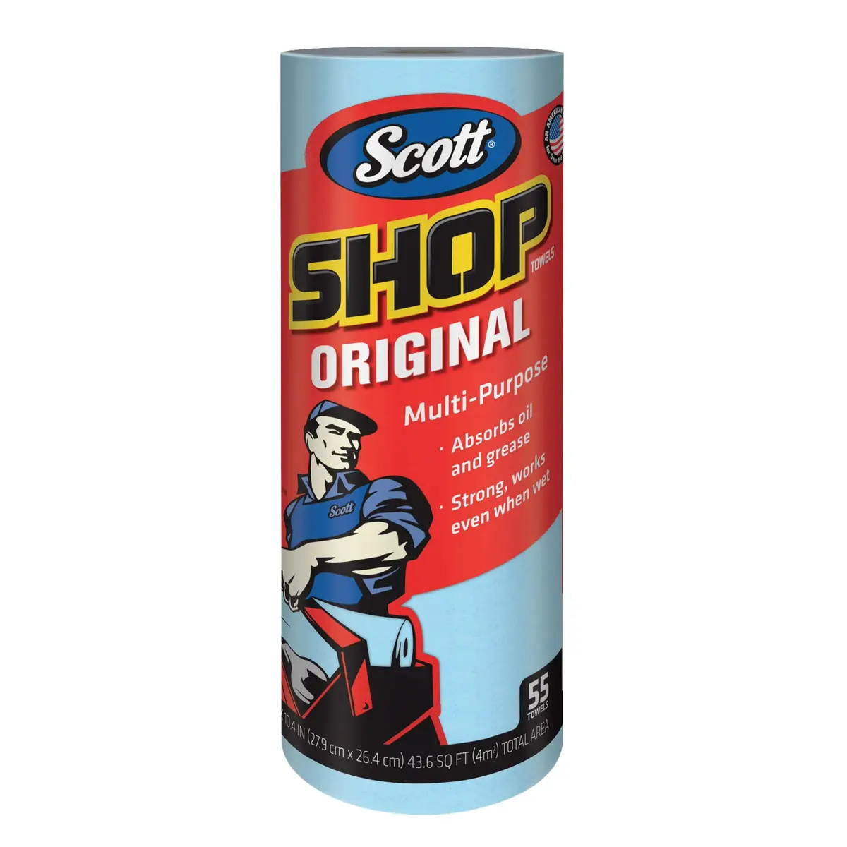Scott Shop Towels Original Blue 660 Towels (12 Rolls, 55 Sheets/Roll) | High Absorbent & Durable Paper Towels - main product image