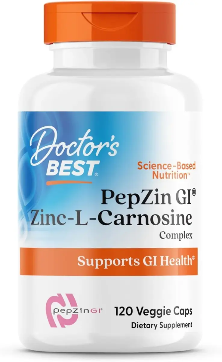 Doctor's Best PepZin GI Zinc-L-Carnosine 1440 Veg Capsules | Gut Health & Stomach Comfort - main product image