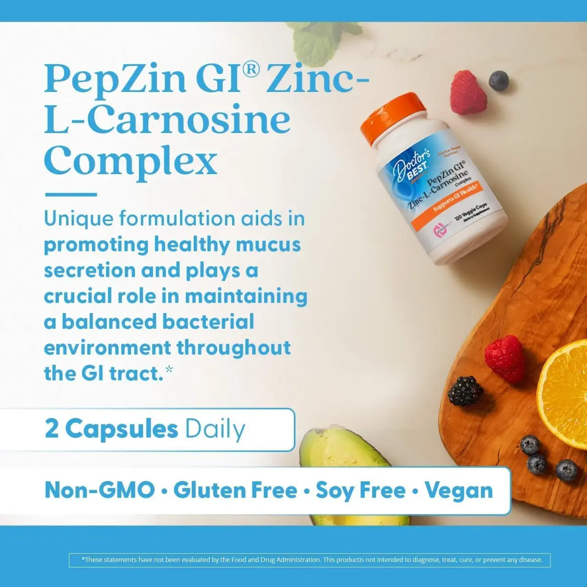 Doctor's Best PepZin GI Zinc-L-Carnosine 1440 Veg Capsules | Gut Health & Stomach Comfort - view 5
