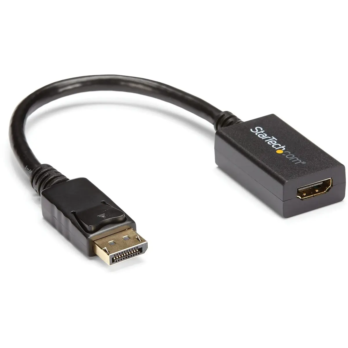 StarTech.com DisplayPort to HDMI Adapter Converter 21cm (8in) Cable | Passive DP++ to HDMI Dongle for 1080p Video - main product image