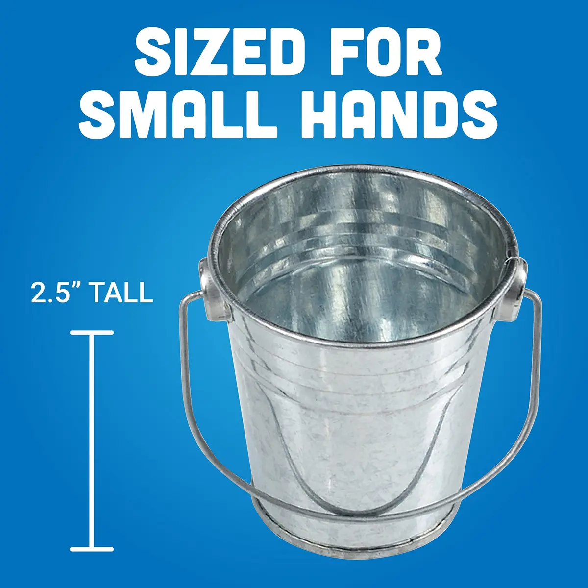 U. S. Toy Mini Metal Buckets Pack of 12 | Kids & Party Use, 2.5” Small Handle Buckets - view 3