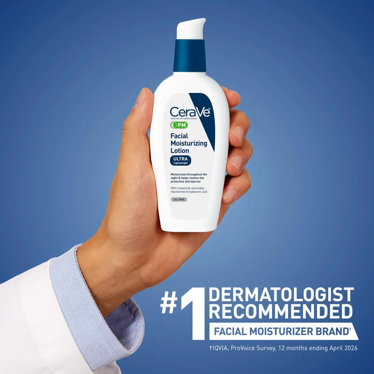 CeraVe PM Facial Moisturizing Lotion, 89ml (3 Fl Oz) | Dermatologist-Developed Night Cream for All Skin Types - view 6