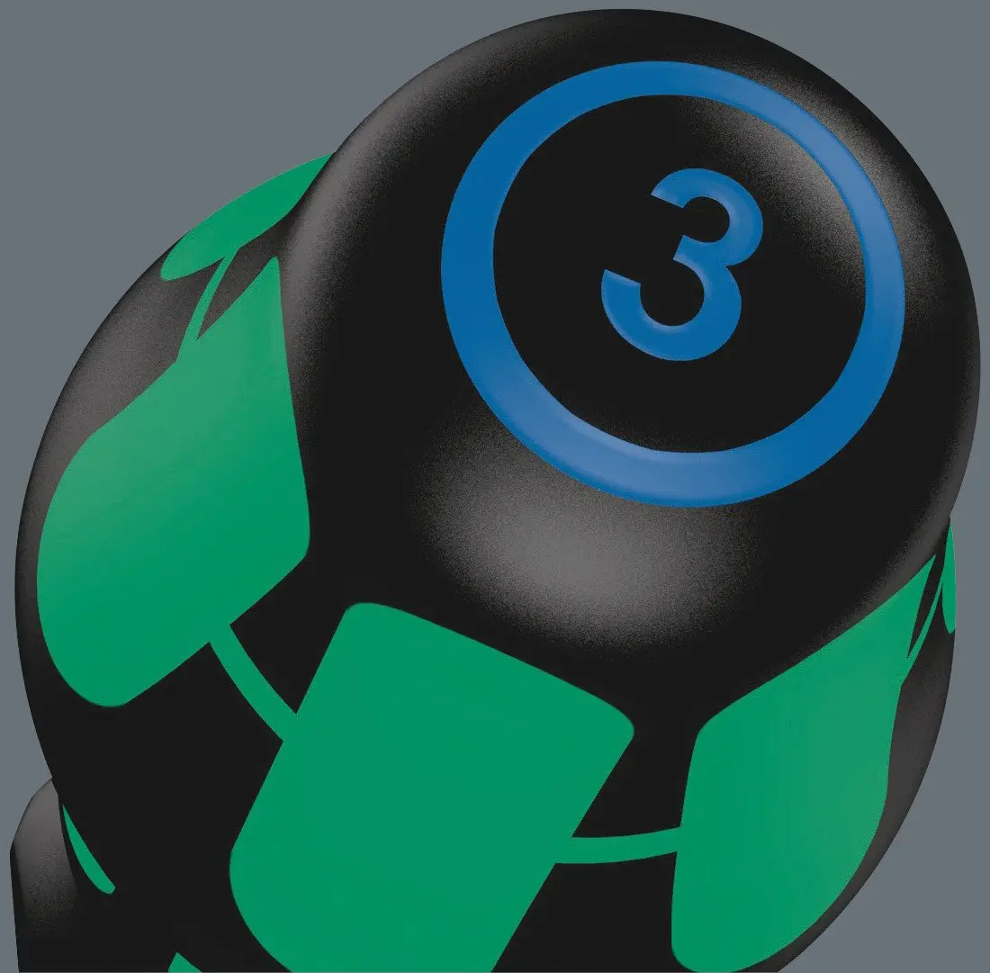 Wera Hex Driver 3mm | Ergonomic Kraftform Handle, Hex-Plus Technology (70-120 chars) - view 6