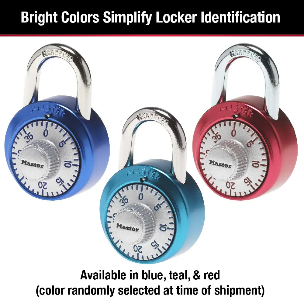 Master Lock 1561DAST Locker Lock Combination Padlock 1 Pack | Durable Metal Body, Keyless Security - view 5