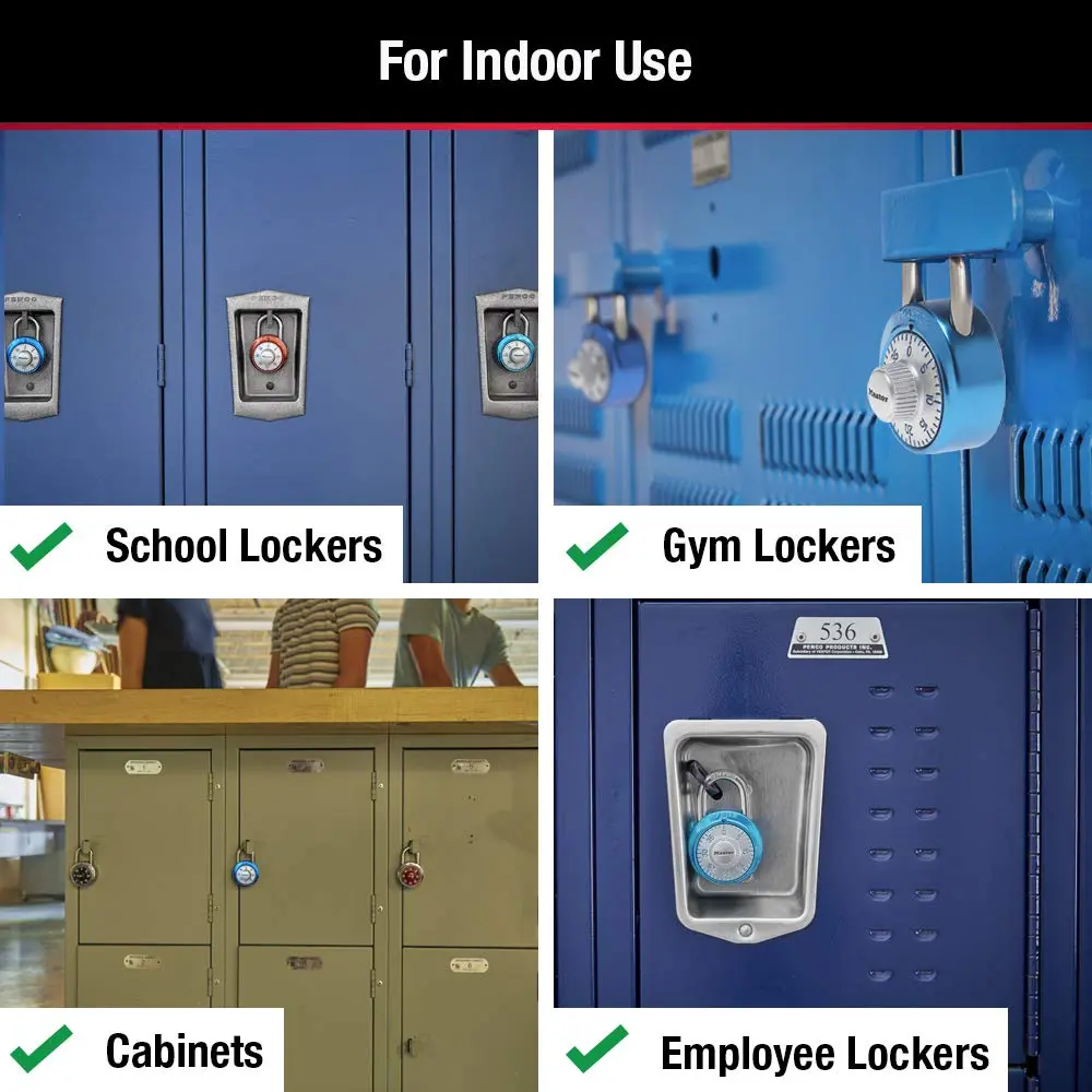 Master Lock 1561DAST Locker Lock Combination Padlock 1 Pack | Durable Metal Body, Keyless Security - view 3