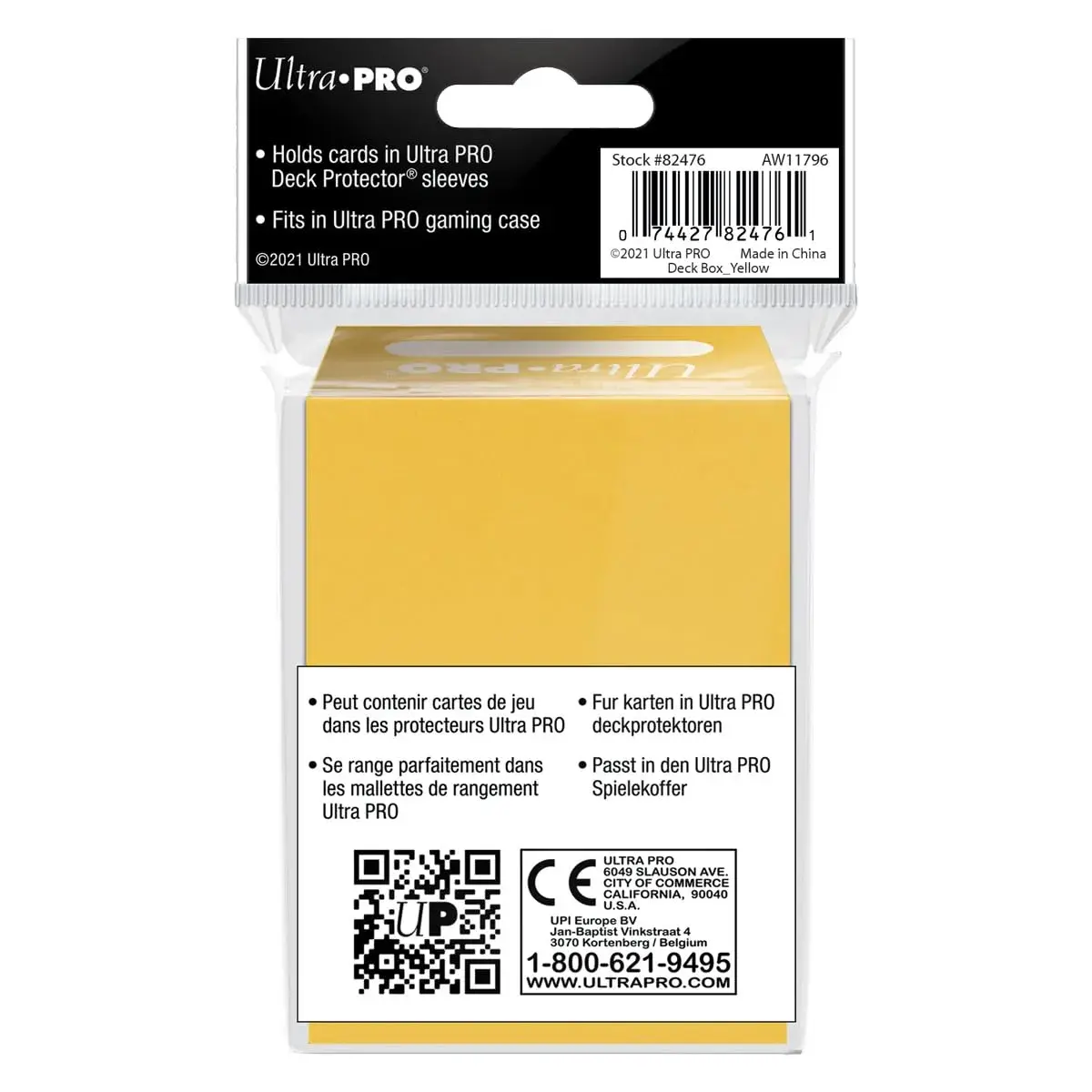 Ultra Pro Standard Deck Box Yellow 80-Card Capacity | Archival-Safe Polypropylene for Trading Cards - view 3