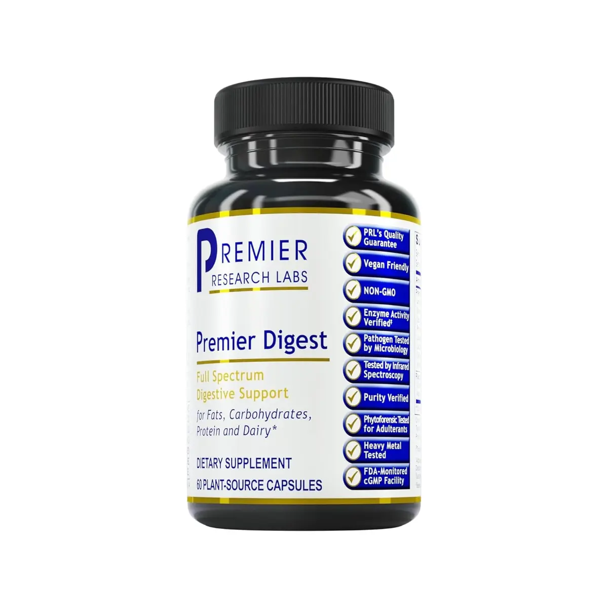 Premier Research Labs Premier Digest 60 Plant-Sourced Capsules | Supports Full Spectrum Digestion - main product image