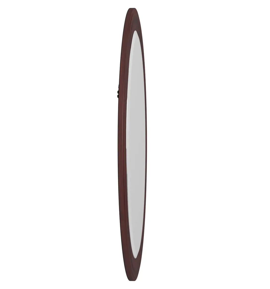 Howard Elliott Collection George Oval Chocolate Brown Wall Mirror 33 x 25 Inch | Beveled Wood Framed Vanity Mirror - view 4