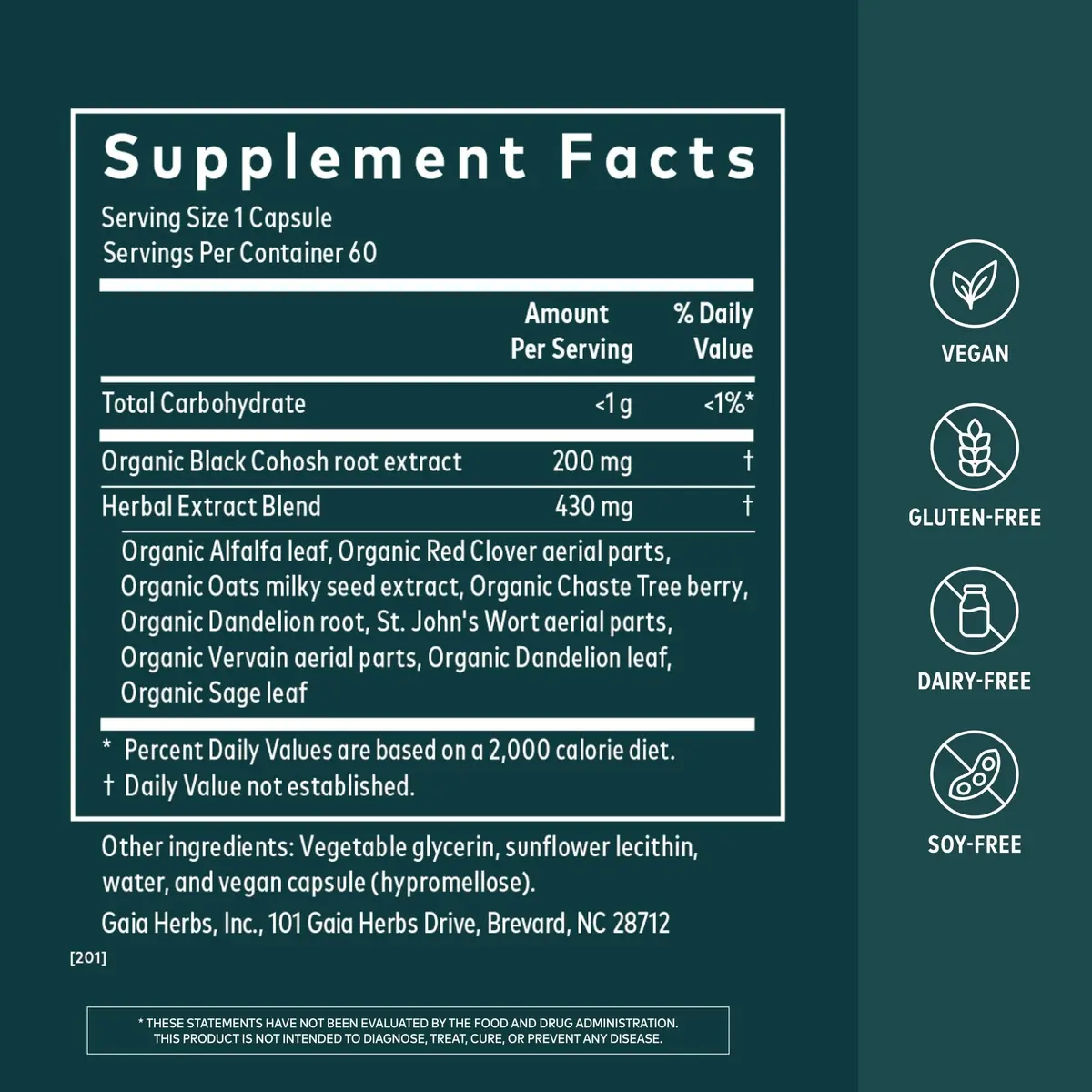 Gaia Herbs Menopause Support Daytime, 60 Vegan Capsules | Supports Hormonal Balance & Well-Being - view 2