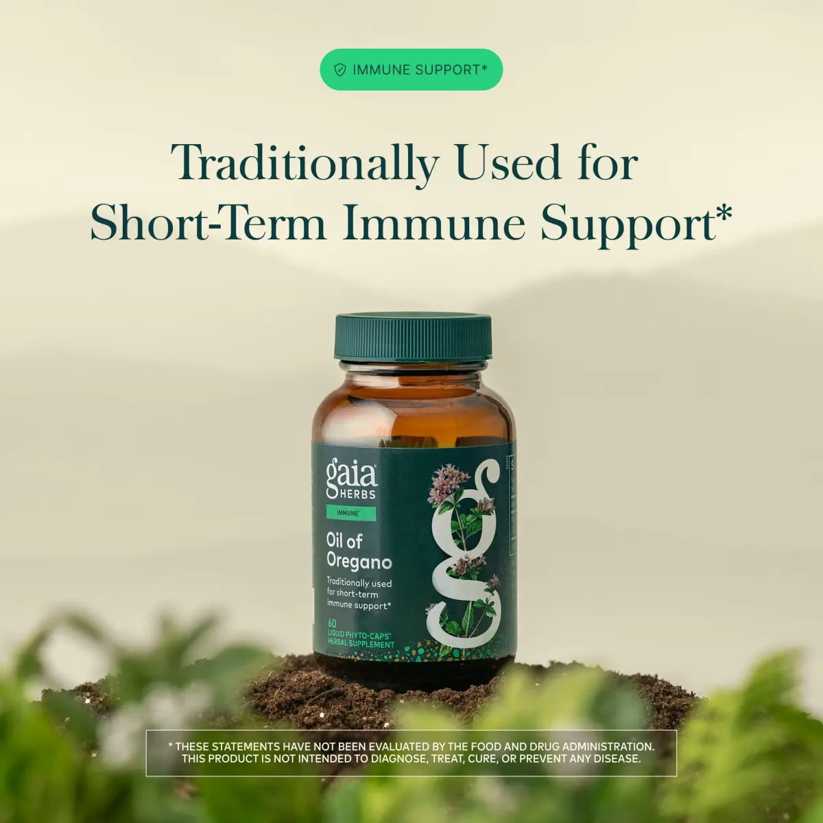 Gaia Herbs Oil of Oregano 230 mg Vegan Capsules | Immune & Antioxidant Support Supplement with Carvacrol & Thymol - view 3