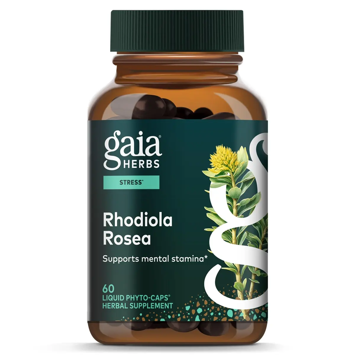 Gaia Herbs Rhodiola Rosea 60 Vegan Capsules | Supports Stress & Endurance - main product image