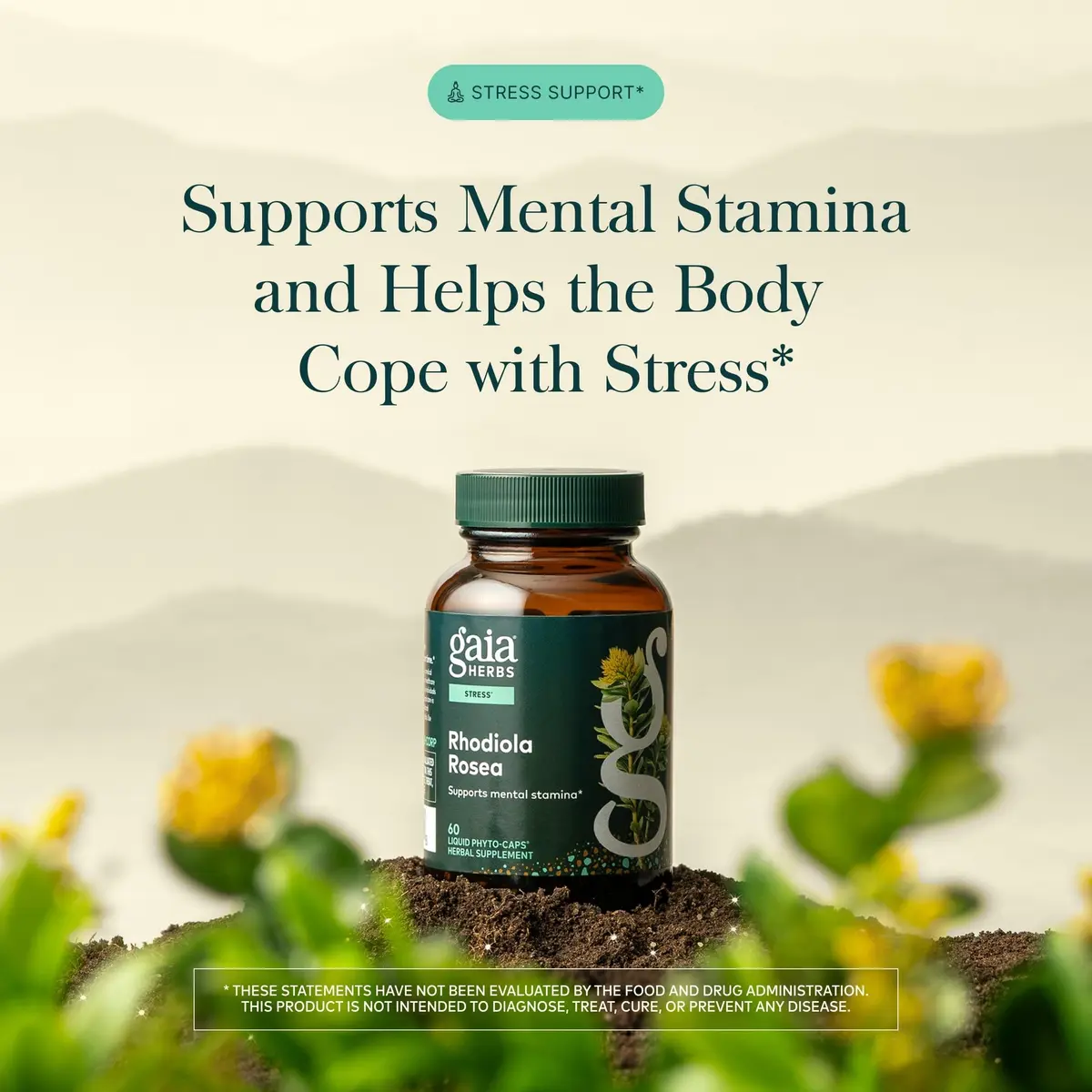 Gaia Herbs Rhodiola Rosea 60 Vegan Capsules | Supports Stress & Endurance - view 3