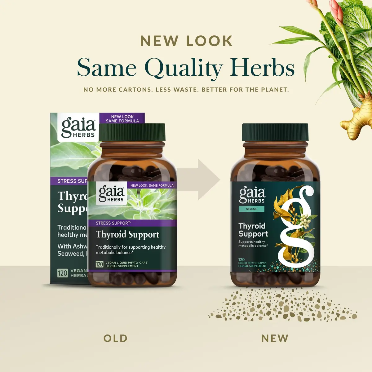 Gaia Herbs Thyroid Support, 120 Vegan Capsules | Plant-Based Formula for Thyroid & Metabolic Health - view 6