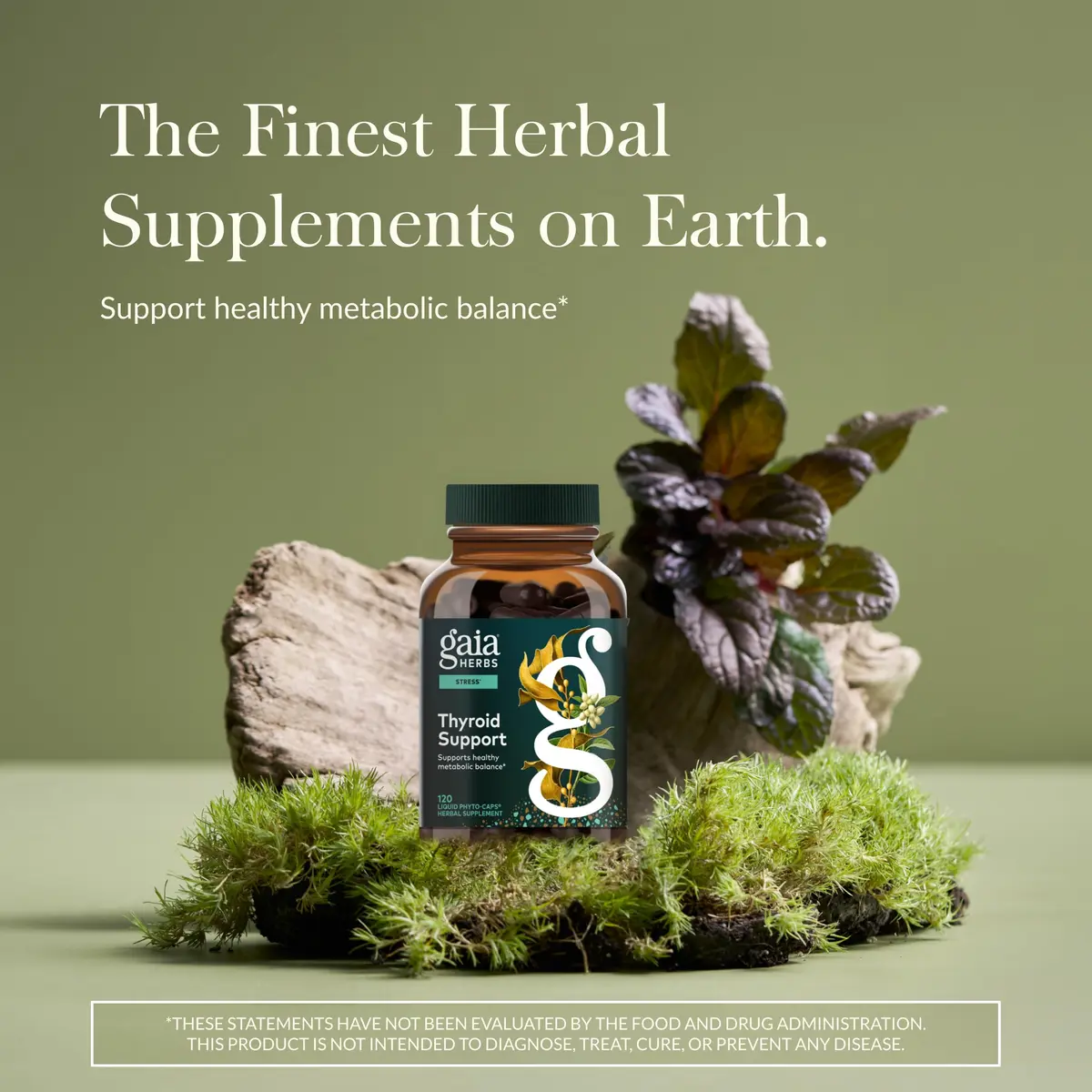 Gaia Herbs Thyroid Support, 120 Vegan Capsules | Plant-Based Formula for Thyroid & Metabolic Health - view 2