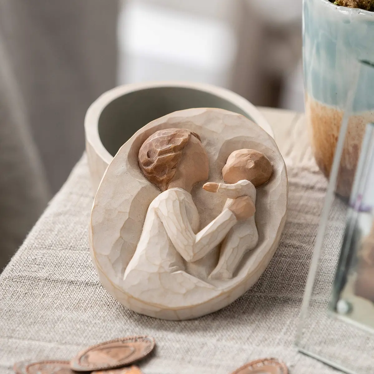 Willow Tree Grandmother Keepsake Box, Sculpted Hand-Painted Bas-Relief Box | Sentimental Gift for Loved Ones - view 7